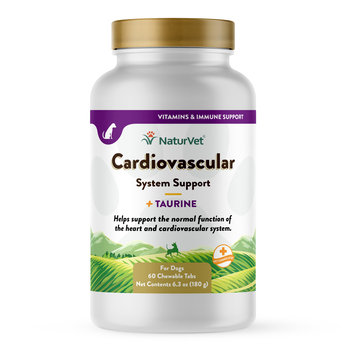 NaturVet Cardiovascular Support with Taurine Supplement for Dogs Chewable Tablets 60 ct-product-tile