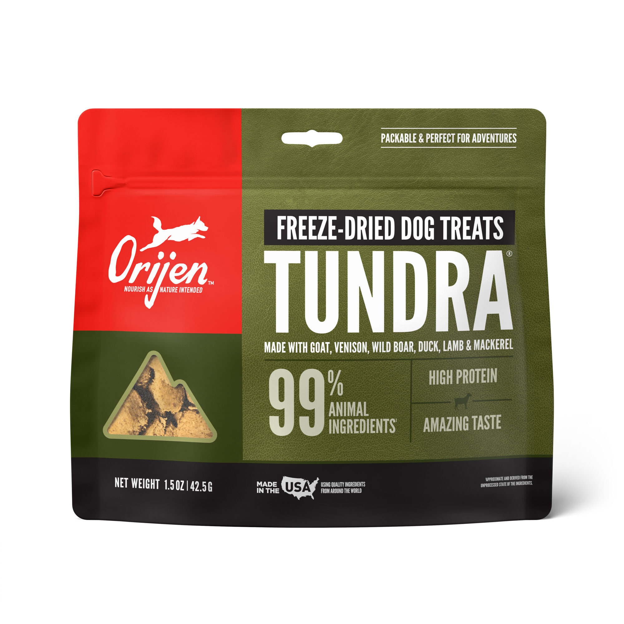 ORIJEN Tundra Freeze-Dried Dog Treats 1.5 oz Bag product detail number 1.0