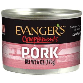 Evanger's Grain Free Pork Canned Dog & Cat Food 6 oz, Case of 24-product-tile
