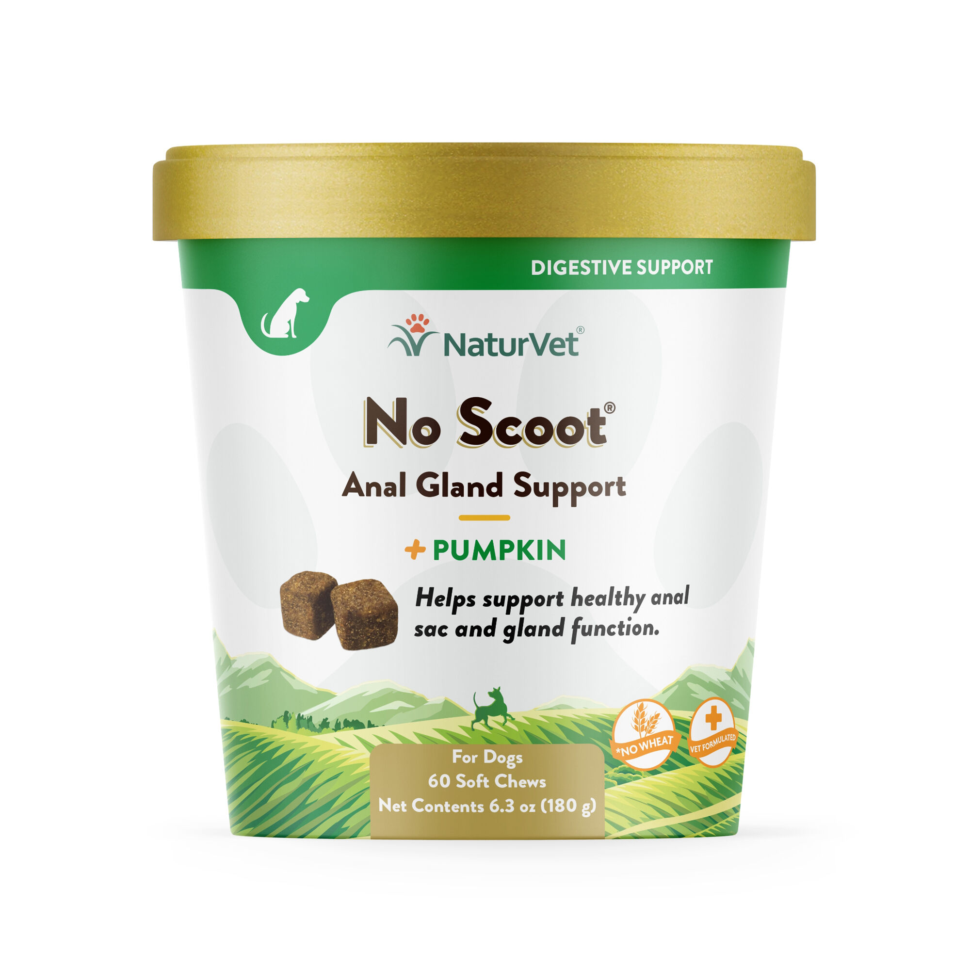 NaturVet No Scoot Plus Pumpkin Soft Chews for Dogs - 60 ct Soft Chews product detail number 1.0