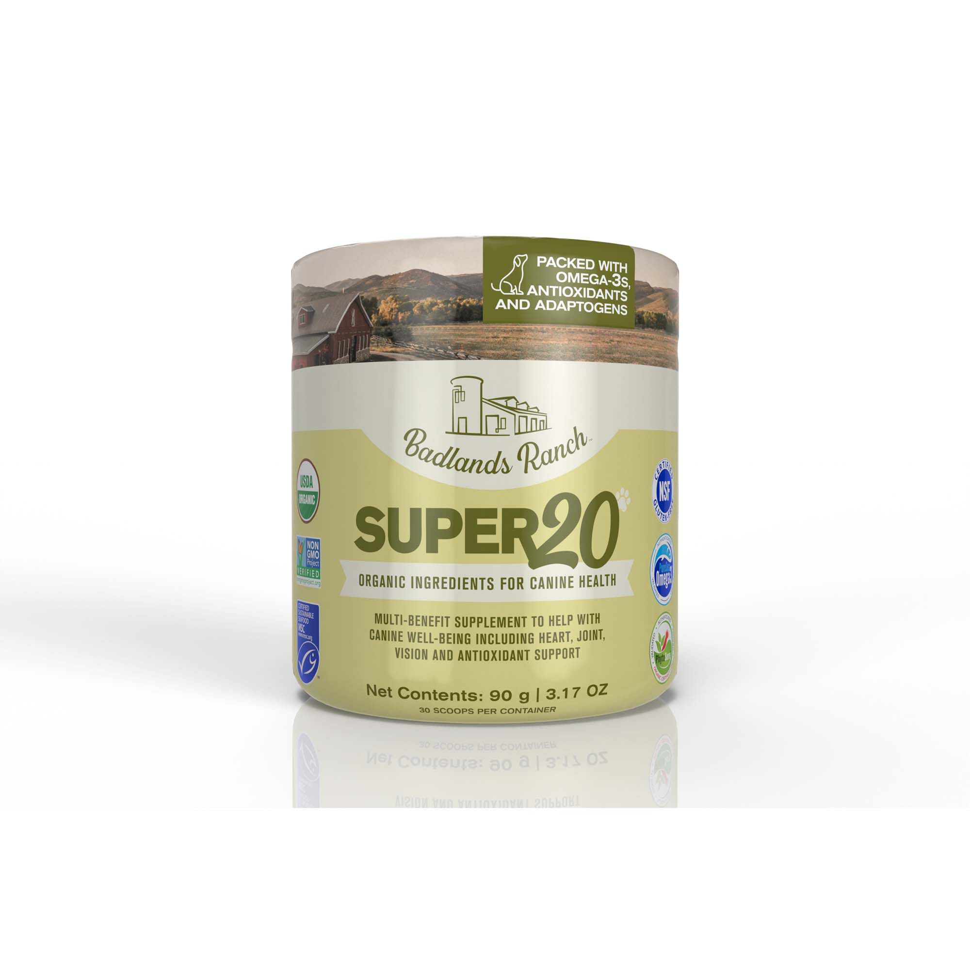 Badlands Ranch Super20 Multi-Benefit Canine Supplement - 3.17 oz Jar product detail number 1.0
