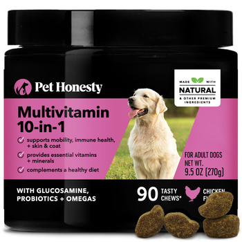 Pet Honesty Multivitamin 10-in-1 Chicken Flavored Soft Chews Daily Vitamin Supplement for Dogs 90 count-product-tile