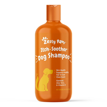 Zesty Paws Vanilla Bean Scented Itch Soother Wash for Dogs with Oatmeal, Shea Butter, & Aloe Vera- Shampoo - 16 oz Bottle-product-tile