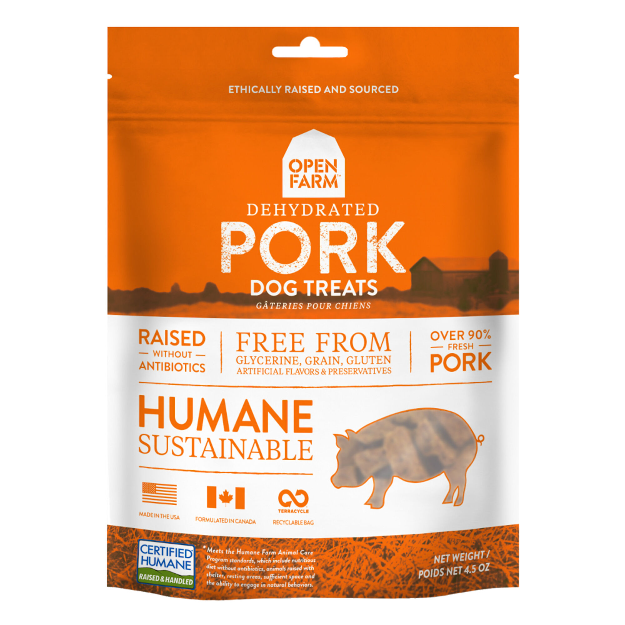 Open Farm Dehydrated Grain Free Pork Dog Treats 4.5-oz product detail number 1.0