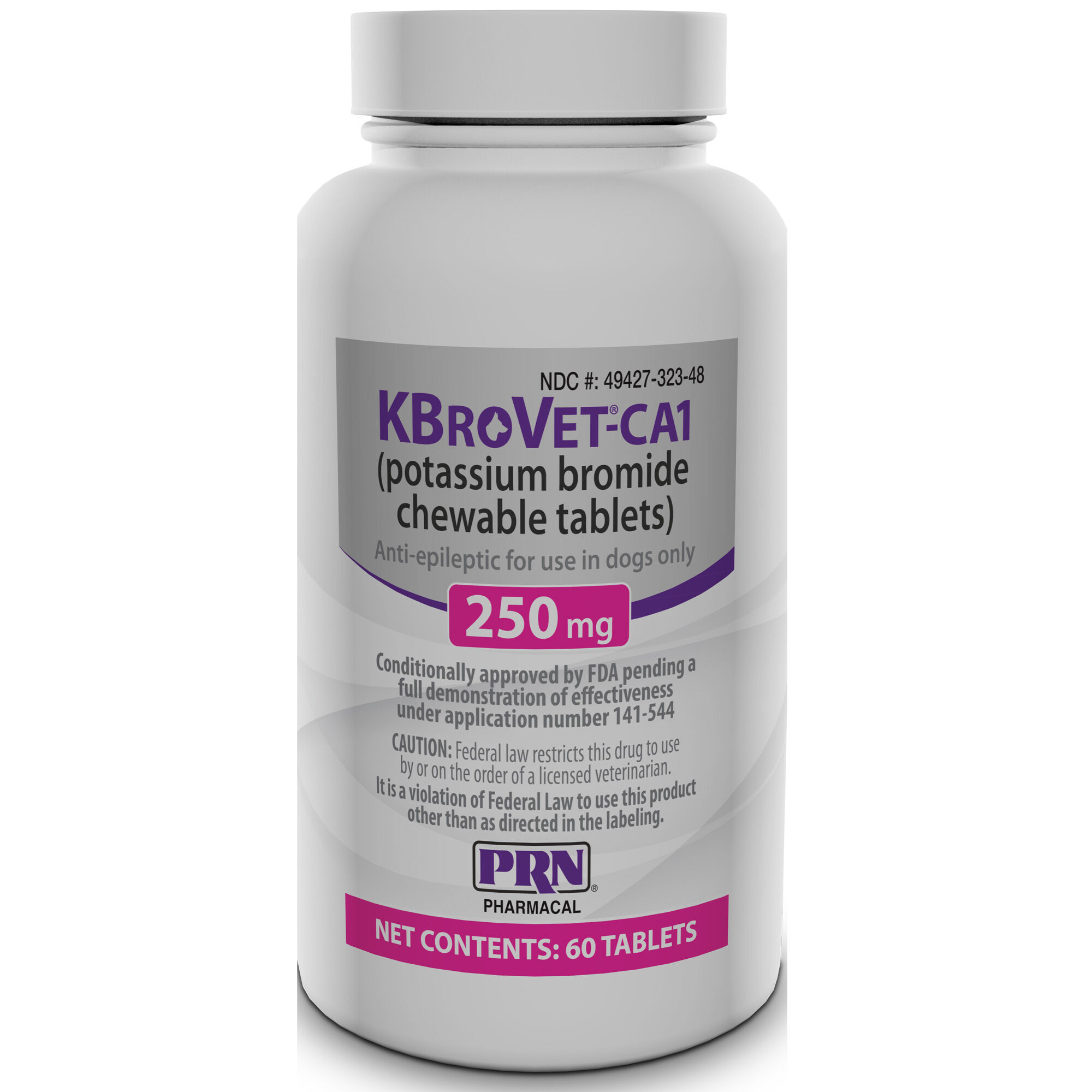KBroVet-CA1 (Potassium Bromide) 250 mg Chewable Tablets 60 ct product detail number 1.0