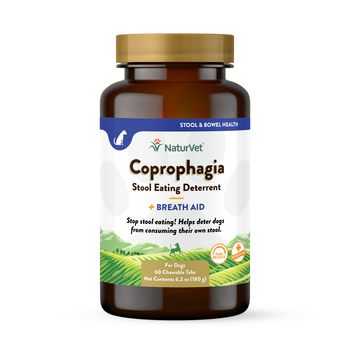 NaturVet Coprophagia Stool Eating Deterrent Plus Breath Aid Supplement for Dogs Time Release Chewable Tablets 60 ct-product-tile