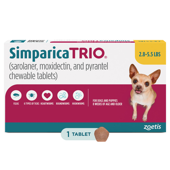 Simparica TRIO - Chewable Tablets for Dogs 1pk 2.8-5.5 lbs Chew-product-tile