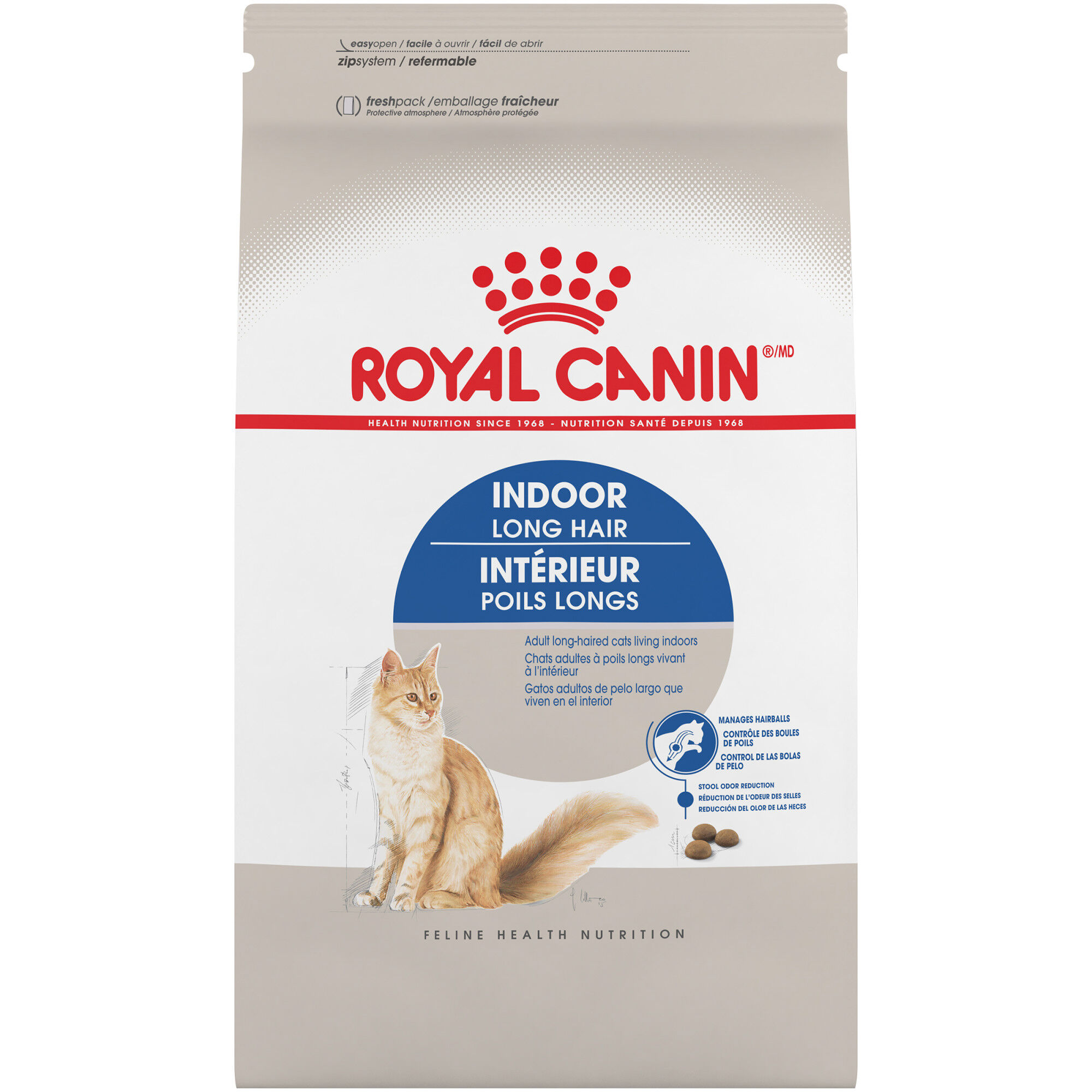 Royal Canin Feline Health Nutrition Indoor Long Hair Adult Dry Cat Food - 6 lb Bag product detail number 1.0