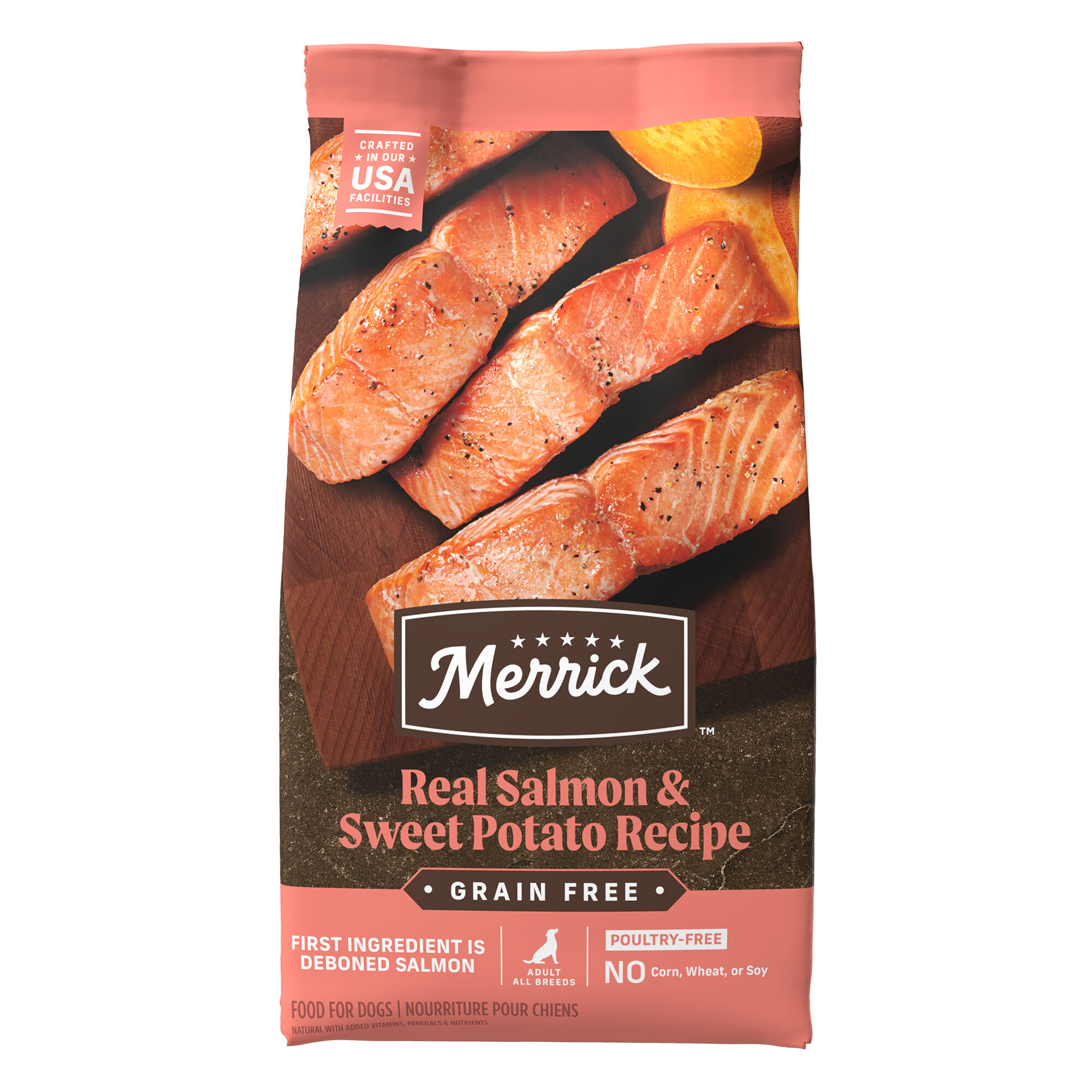 Merrick Grain Free Real Salmon & Sweet Potato Dry Dog Food 10-lb product detail number 1.0