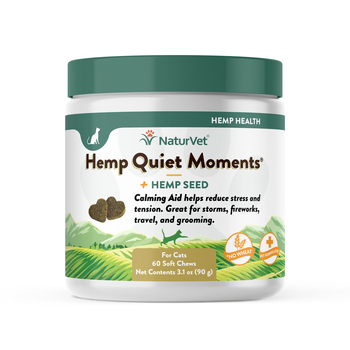 NaturVet Hemp Quiet Moments Plus Hemp Seed Supplement for Cats Soft Chews 60 ct-product-tile