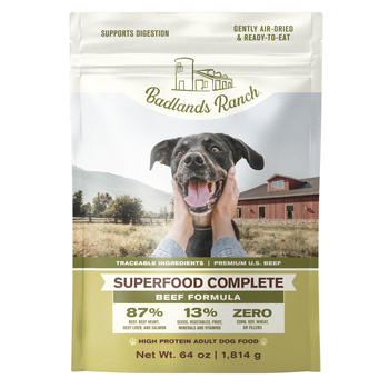 Badlands Ranch Superfood Complete Beef Formula Air Dried Dog Food 64 oz Bag-product-tile