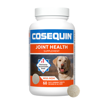 Nutramax Cosequin for Dogs Joint Health Supplement Contains Glucosamine for Dogs Plus Chondroitin and MSM Supports Healthy Joints For All Breeds and Sizes 60 Chewable Tablets-product-tile