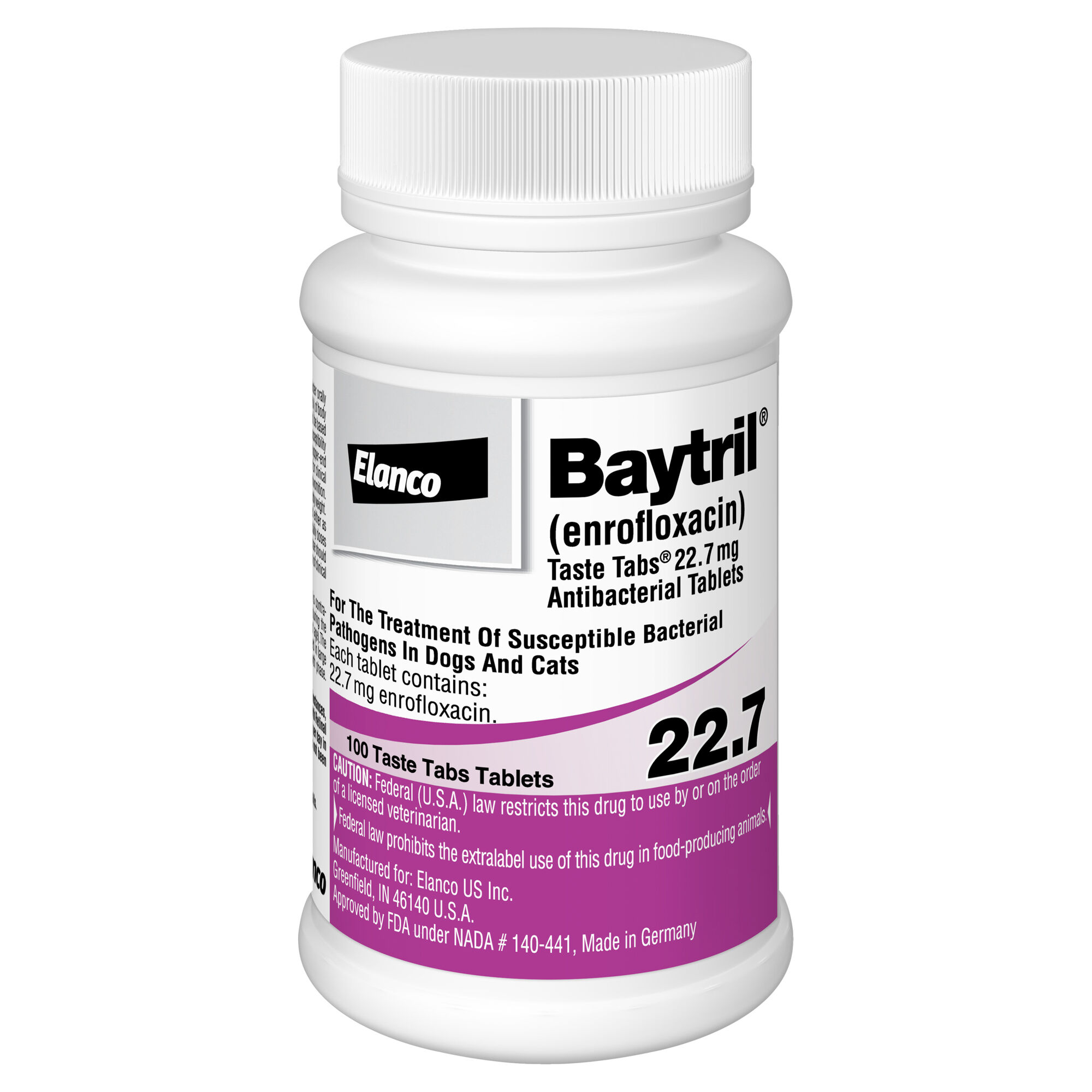 Baytril Taste Tabs 22.7 mg (sold per tablet) product detail number 1.0