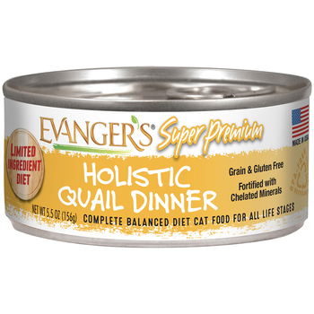Evangers Super Premium Holistic Quail Dinner Canned Cat Food 5.5-oz, case of 24-product-tile