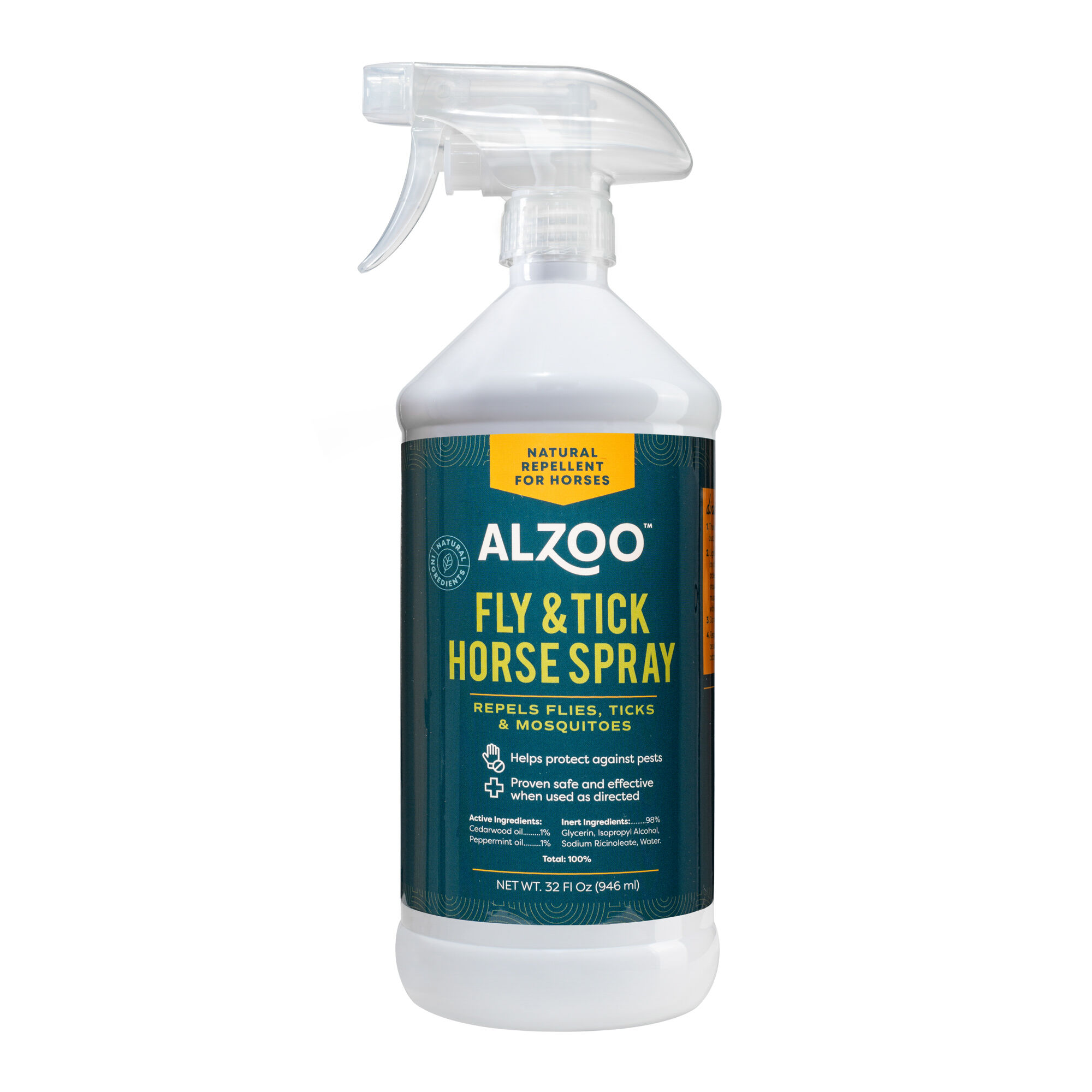Alzoo Plant-Based Fly & Tick Spray for Horses - 32 oz Bottle product detail number 1.0