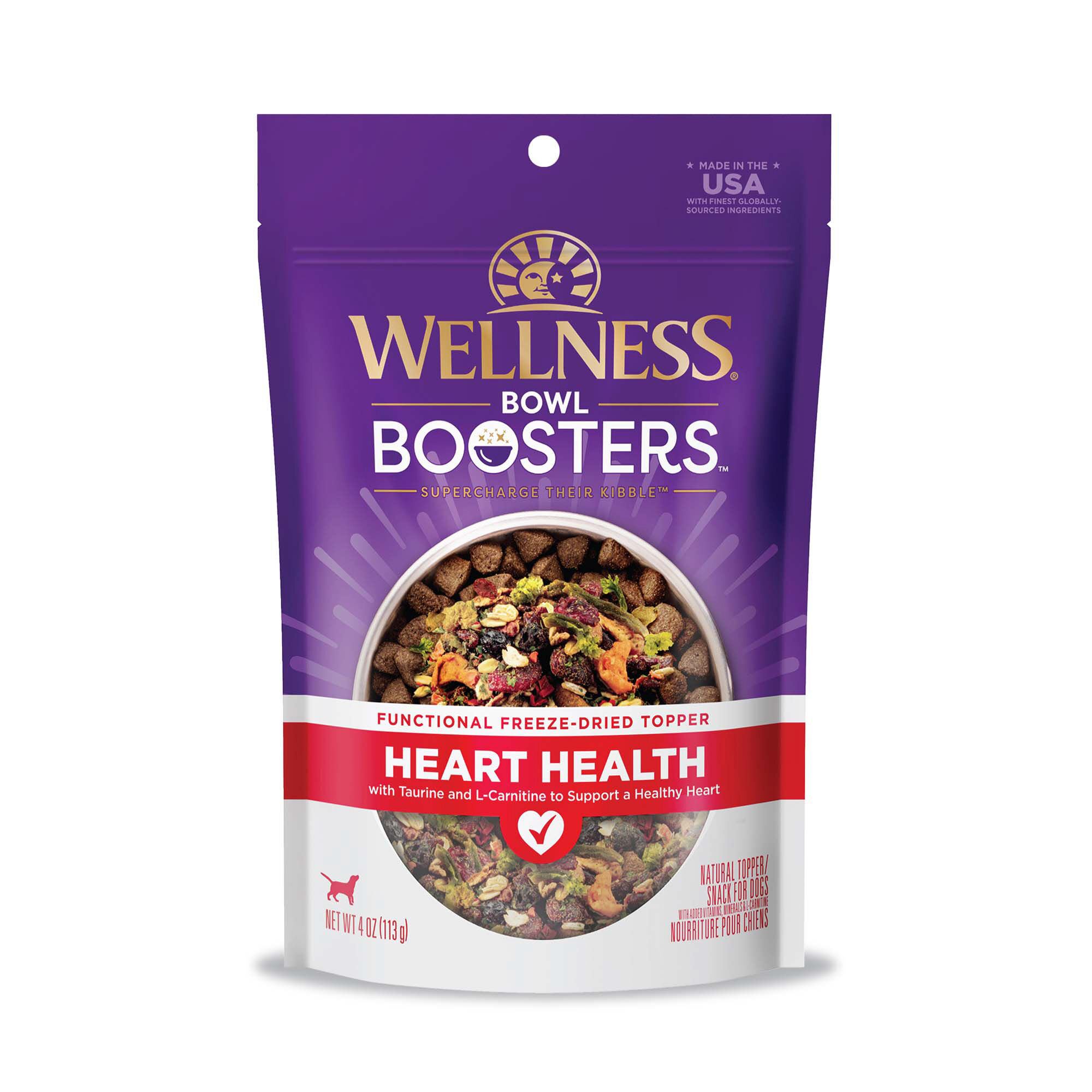 Wellness Bowl Boosters Heart Health Functional Freeze-Dried Dog Food Topper - 4 oz Bag product detail number 1.0