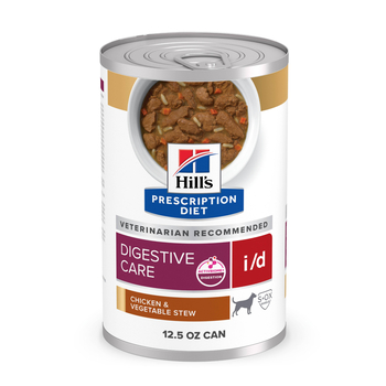 Hill's Prescription Diet i/d Digestive Care Chicken & Vegetable Stew Wet Dog Food - 12.5 oz Cans - Case of 12-product-tile