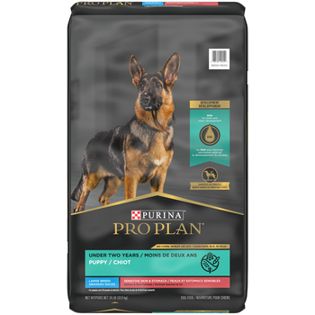 Purina Pro Plan Puppy Large Breed Sensitive Skin & Stomach Salmon & Rice Formula Dry Dog Food 24 lb Bag-product-tile