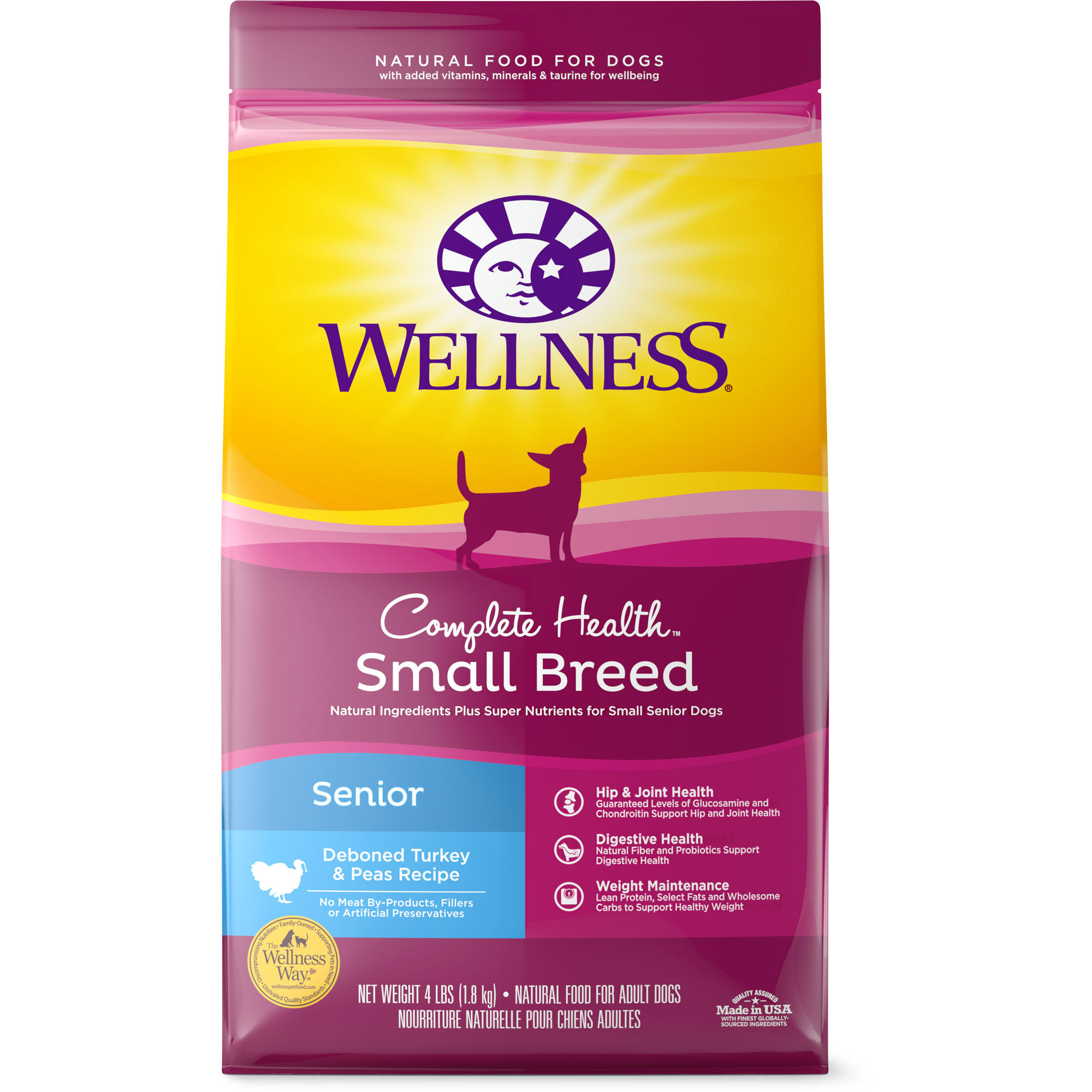 Wellness Small Breed Senior Turkey & Peas for Dogs 4lb product detail number 1.0