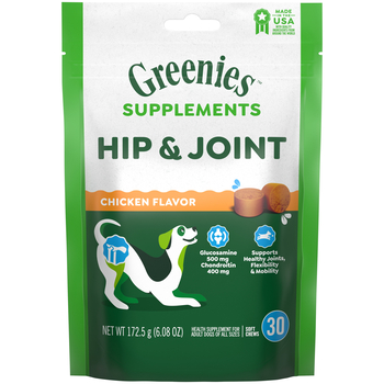 GREENIES Hip & Joint Chicken Flavored Soft Chew Supplements For Dogs - 30 ct-product-tile