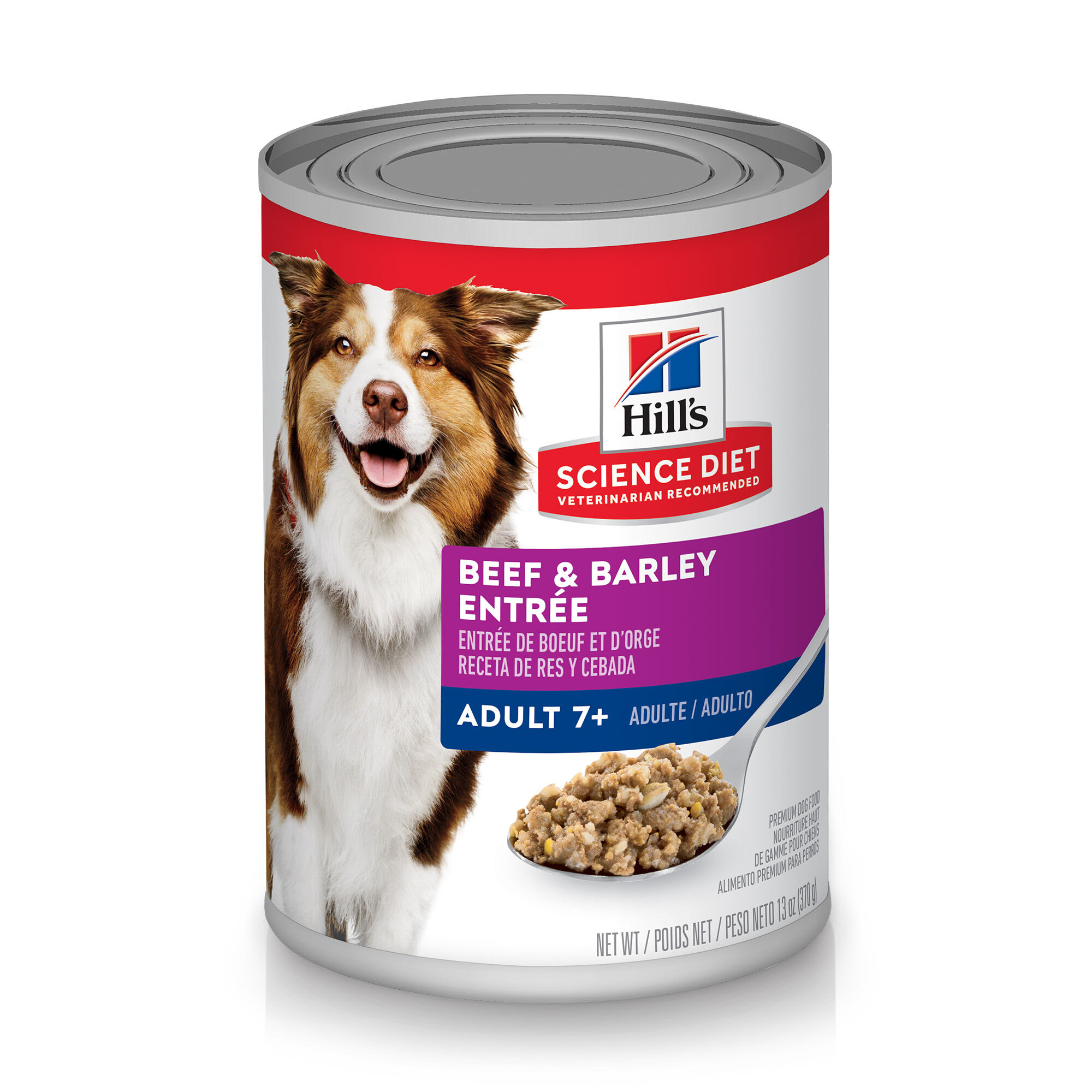 Hill's Science Diet Adult 7+ Beef & Barley Entree Wet Dog Food - 13 oz Cans - Case of 12 product detail number 1.0