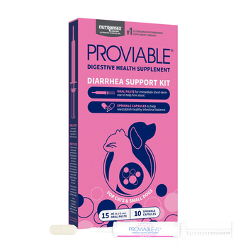 Nutramax Proviable Probiotics for Dogs and Cats Diarrhea Support Kit Digestive Health Supplement with Multiple Strains of Bacteria Plus Prebiotics Kaolin and Pectin Cats and Small Dogs, 15 mL Paste and 10 Capsules-product-tile
