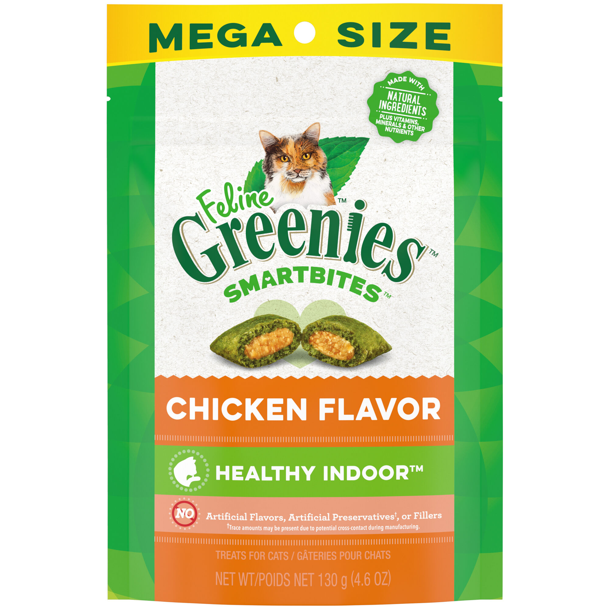 Feline Greenies Smartbites Healthy Indoor Natural Treats for Cats Chicken Flavor - 4.6 oz Pack product detail number 1.0