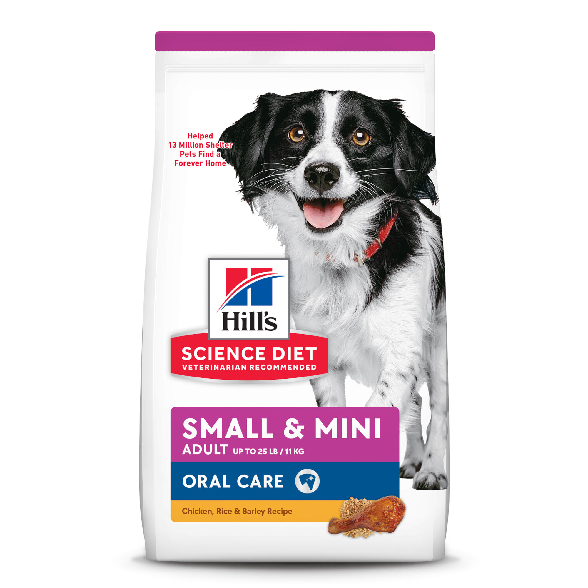 Hill's Science Diet Adult Oral Care Small & Mini Chicken Rice & Barley Dry Dog Food - 12.5 lb Bag product detail number 1.0