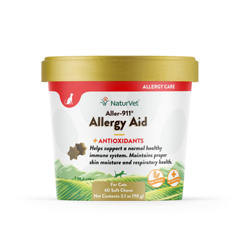 NaturVet Aller-911 Allergy Aid Plus Antioxidants Supplement for Cats Soft Chews, 60 ct-product-tile