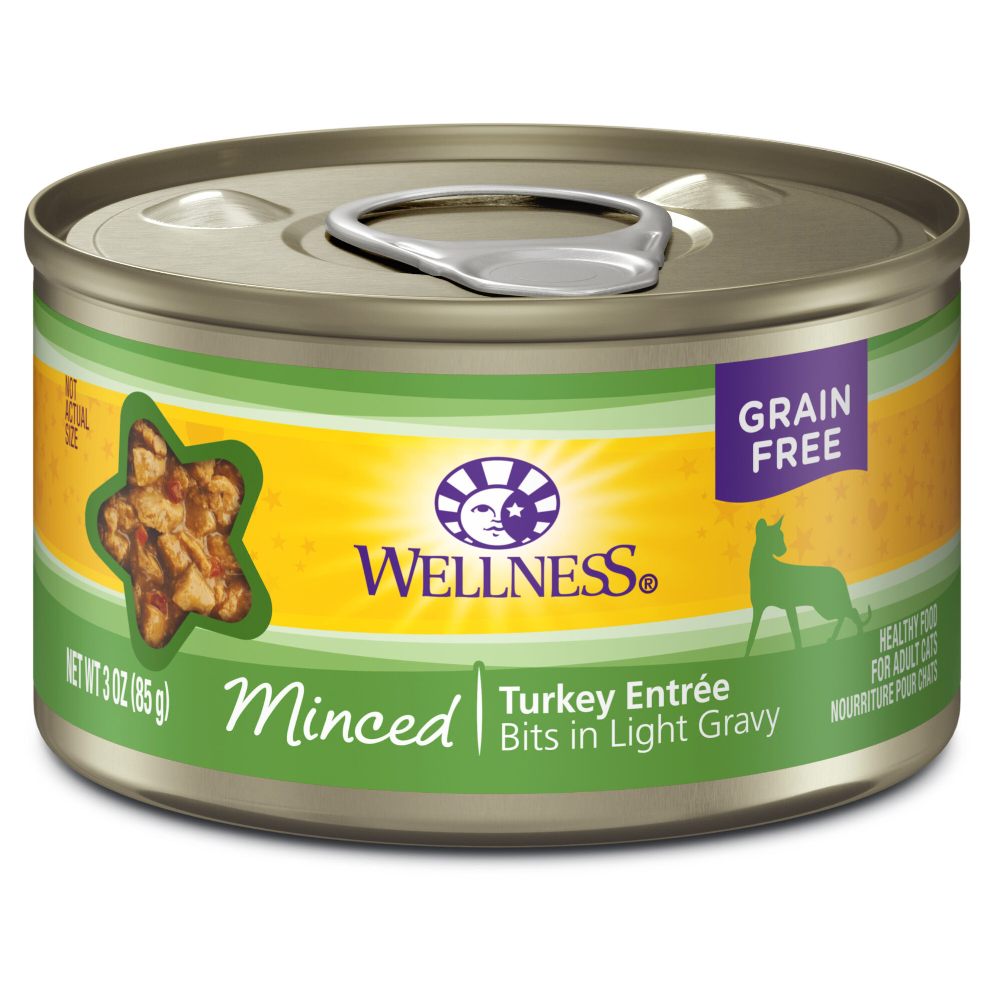 Wellness Grain Free Minced Turkey Entree 3-Ounce Can (Pack of 24) product detail number 1.0