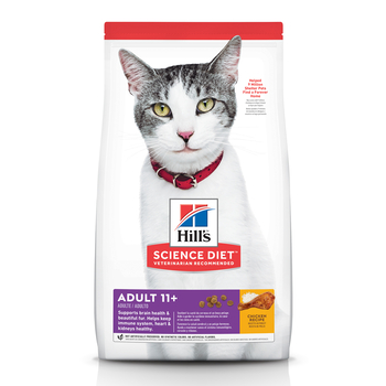 Hill's Science Diet Adult 11+ Senior Chicken Recipe Dry Cat Food - 7 lb Bag-product-tile