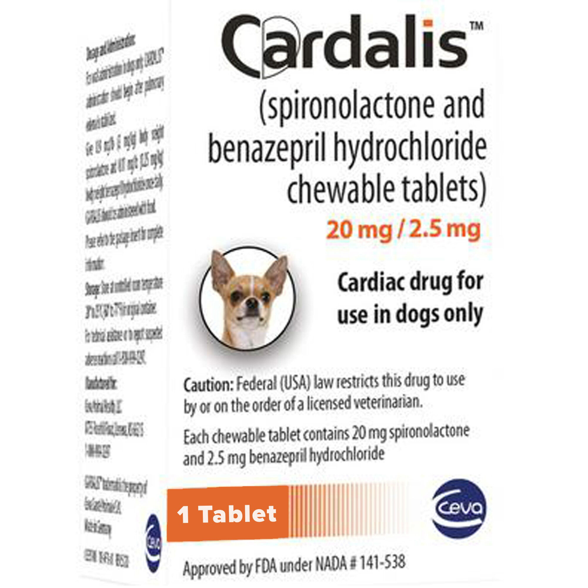 Cardalis Chewable Tablets for Dogs - 20mg/2.5mg - 1 ct product detail number 1.0