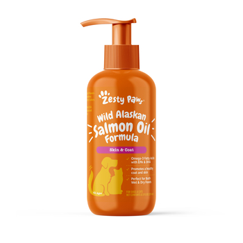 Zesty Paws Wild Alaskan Salmon Oil Liquid Skin & Coat Supplement for Dogs & Cats - 8.5 oz Bottle-product-tile