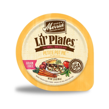 Merrick Lil' Plates Adult Small Breed Grain Free Petite Pot Pie Canned Dog Food 3.5-oz, Case of 12-product-tile
