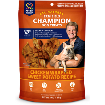 Ernie Els All Natural Chicken Wrapped Sweet Potato Dog Treats - 3 oz Bag-product-tile