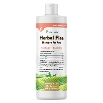 NaturVet Herbal Flea Shampoo for Dogs & Cats Liquid 16 oz-product-tile