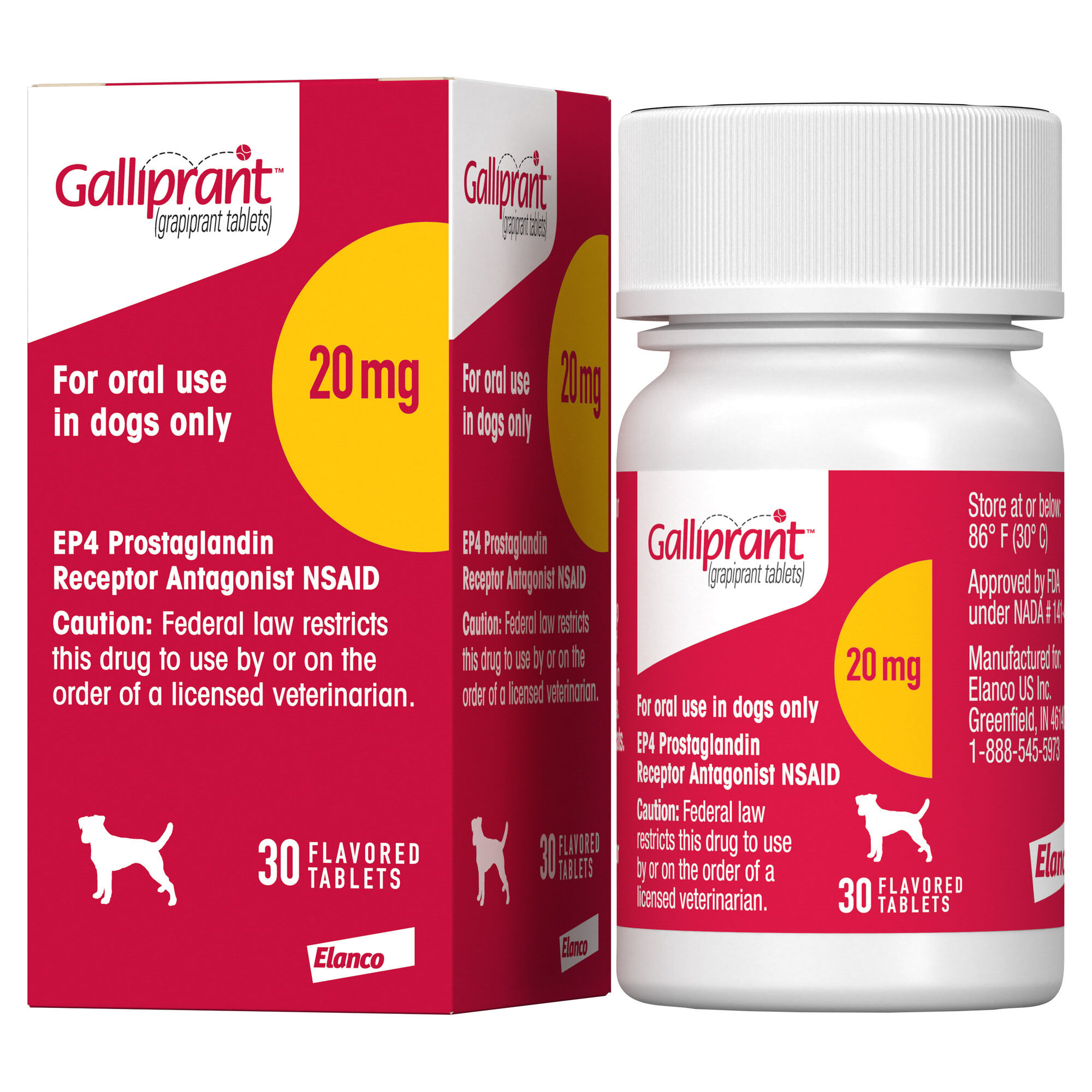 Galliprant Osteoarthritis Treatment Chewable Tablets for Dogs - 20 mg, 30 ct product detail number 1.0
