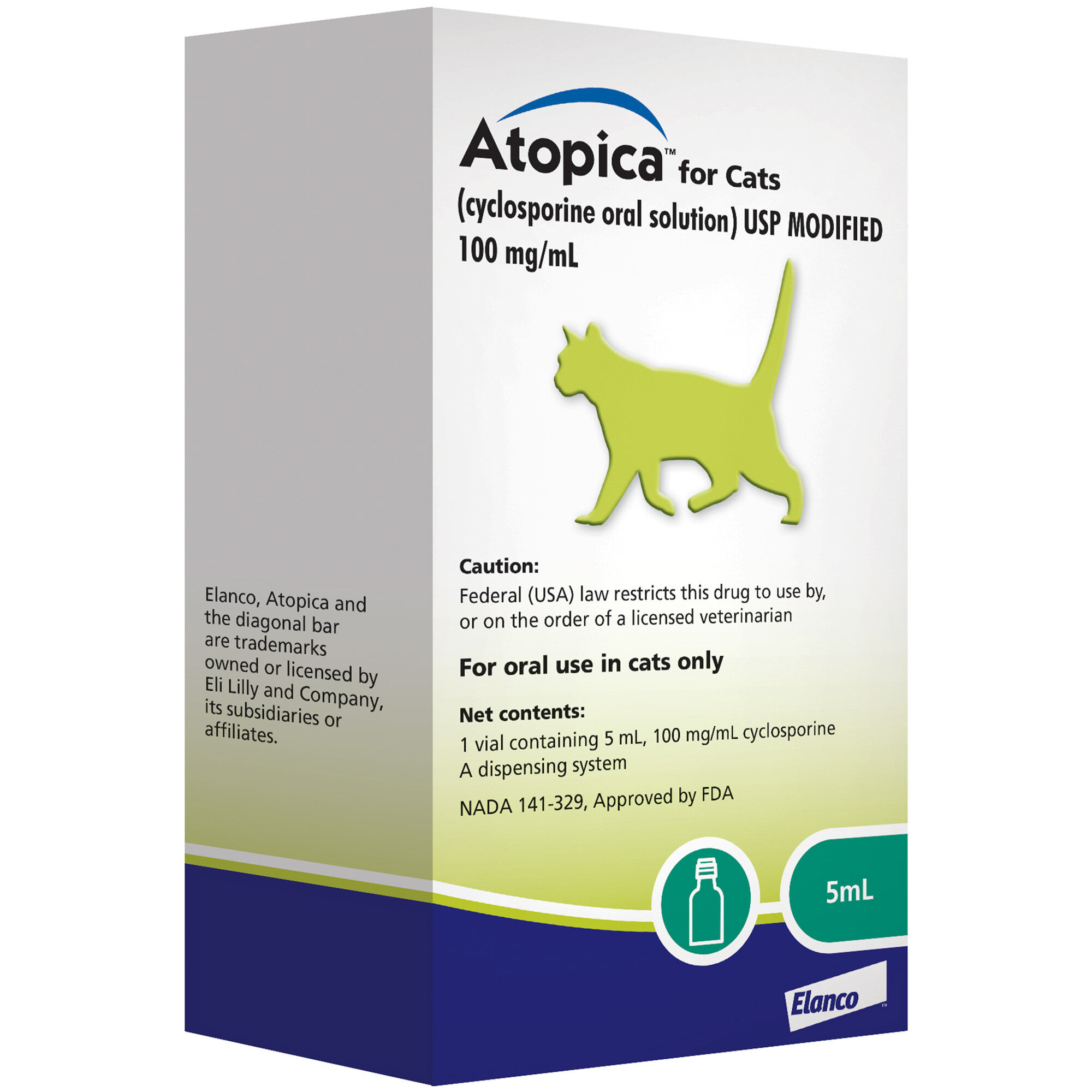 Atopica For Cats 100 mg/ml 5 ml product detail number 1.0