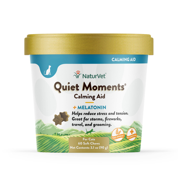 NaturVet Quiet Moments Calming Aid Plus Melatonin Supplement Soft Chews for Cats - 60 ct Soft Chews-product-tile