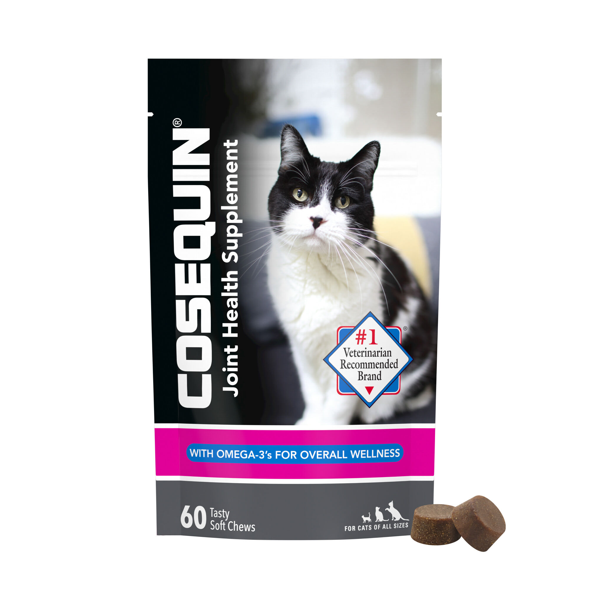 Nutramax Cosequin Joint Health Supplement for Cats - With Glucosamine, Chondroitin, and Omega-3's 60 Soft Chews product detail number 1.0