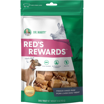 Dr. Marty Red's Rewards 100% Freeze-Dried Raw Pork Liver Dog Treats 4 oz Bag-product-tile