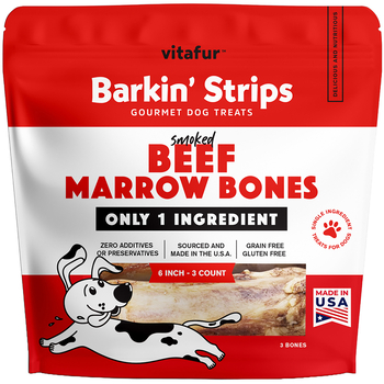 Vitafur Beef Marrow Bones Dog Treats - 6' Bone (3 Count)-product-tile