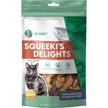 Dr. Marty Squeeki's Delights Freeze-Dried Raw Salmon Cat Treats - 4 oz Bag-product-tile