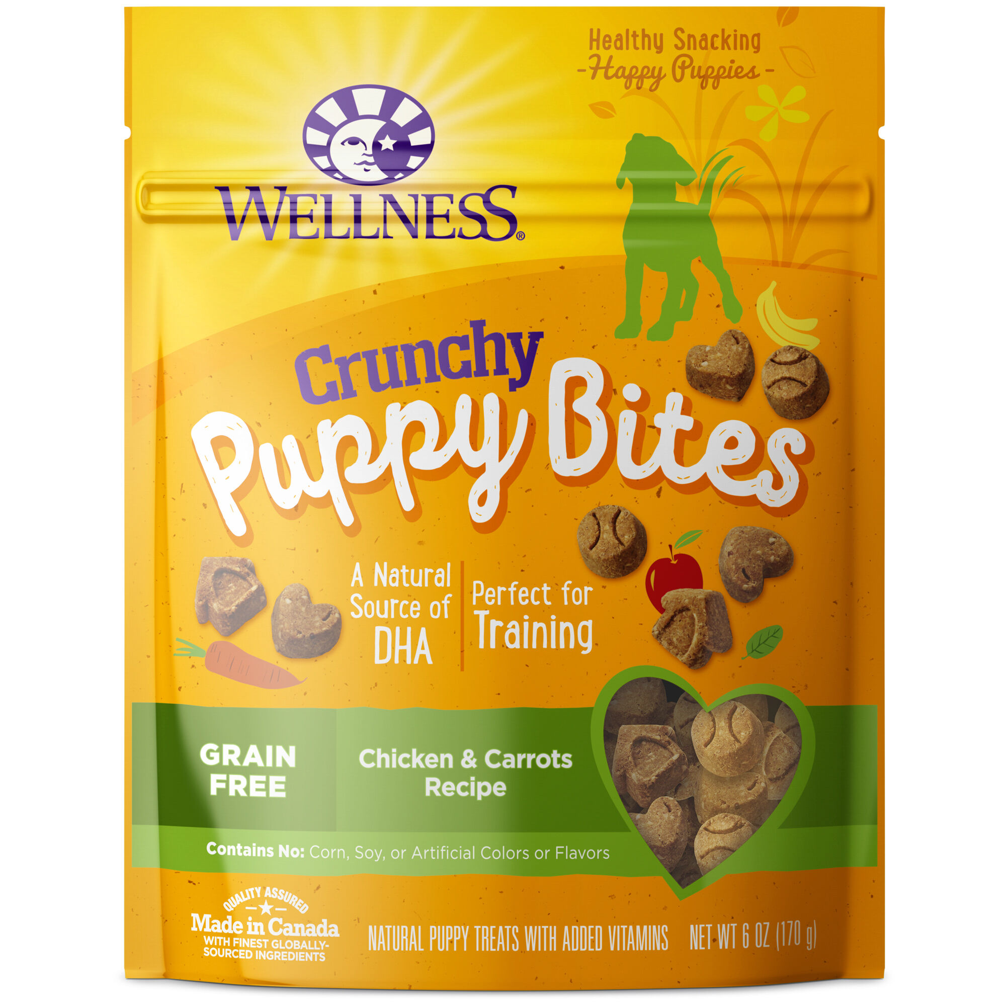 Wellness Crunchy Puppy Bites Natural Grain Free Chicken & Carrots Puppy Treats - 6 oz Bag product detail number 1.0
