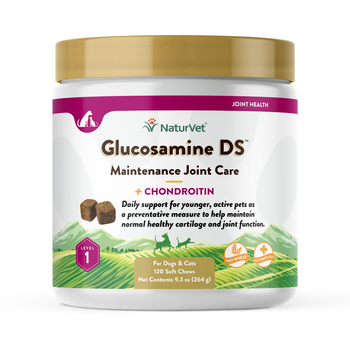 NaturVet Glucosamine DS Level 1 Maintenance Joint Care Supplement for Dogs and Cats Soft Chews 120 ct-product-tile