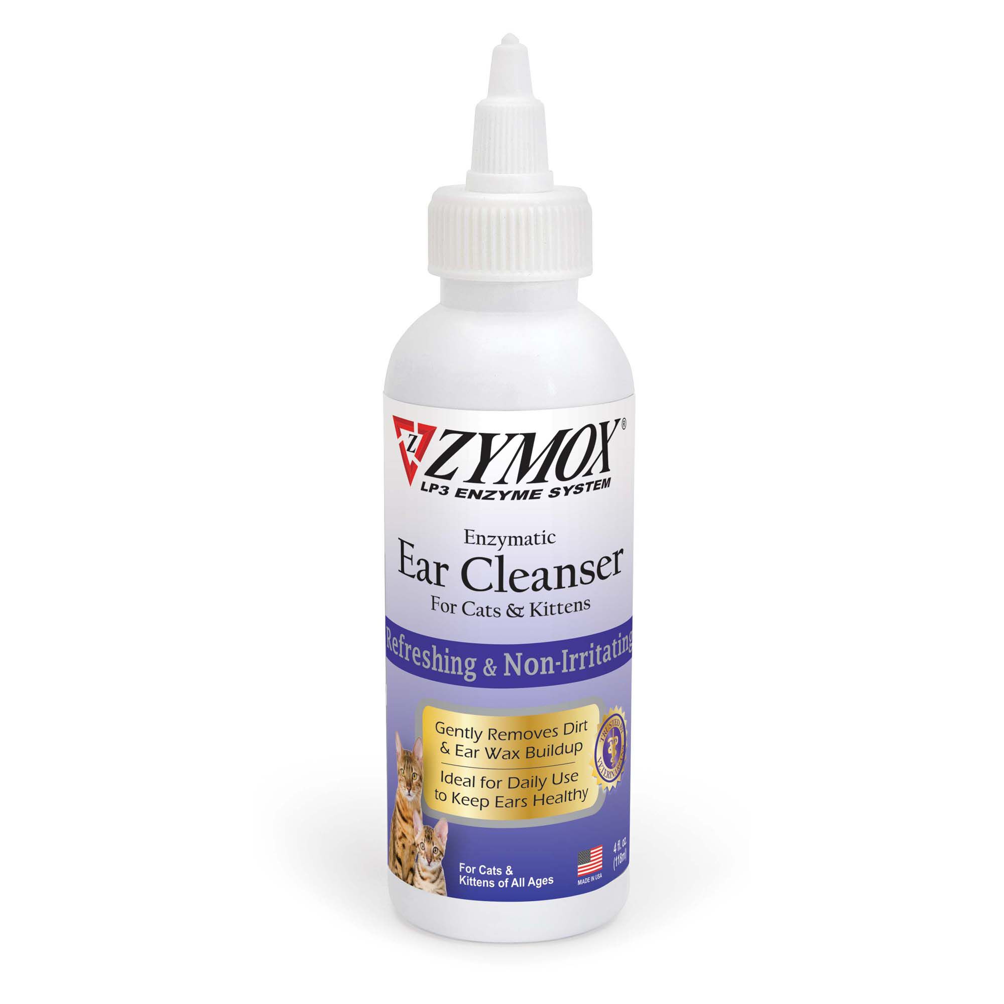 Zymox Enzymatic Ear Cleanser for Cats and Kittens 4 oz. Bottle product detail number 1.0