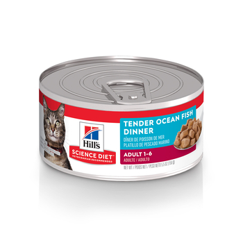 Hill's Science Diet Adult Tender Ocean Fish Dinner Wet Cat Food - 5.5 oz Cans - Case of 24-product-tile