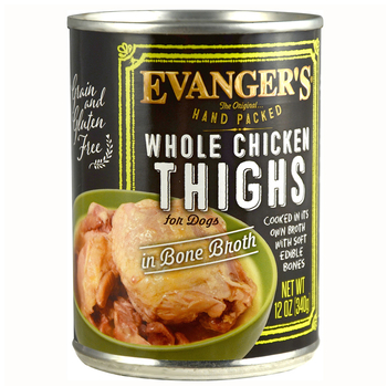 Evangers Super Premium Hand-Packed Whole Chicken Thighs Canned Dog Food 12-oz, case of 12-product-tile