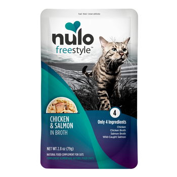 Nulo FreeStyle Chicken & Salmon in Broth Cat Food Topper 2.8 oz Pack of 24-product-tile