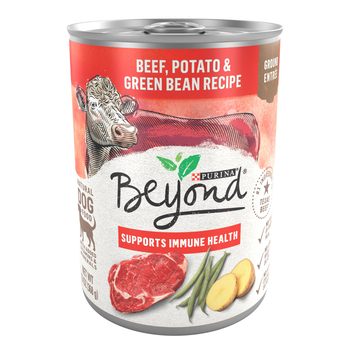 Purina Beyond Natural Wet Dog Food Pate, Grain Free Beef, Potato & Green Bean Recipe Ground Entree 13 oz Can - Case of 12-product-tile